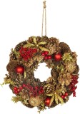 Coronita decorativa de Craciun MagicHome, suspendabila, rosie, 31 cm