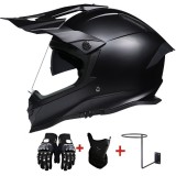 Cască Moto Full Face Black Rider , Vizieră Etanșă, Cozoroc Reglabil, Ochelari