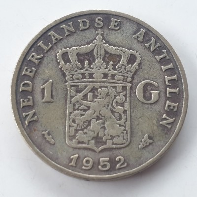 Olanda 1 gulden 1952 argint Juliana foto