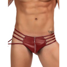 Bikini Eross Front Zipper XL Rosu