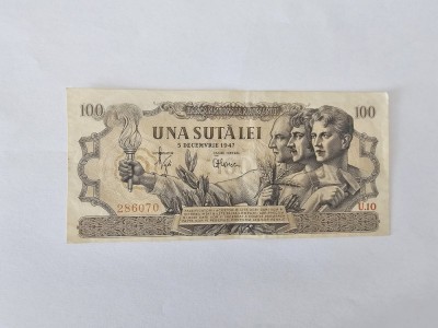 Romania 100 Lei 1947 Noua foto