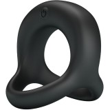 For Him-Elliott Inel Vibrator Negru-Silicon, 10 Trepte
