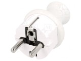 Conector alimentare AC 230V 16A Alb 3 PIN