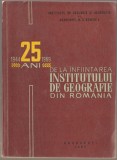 25 ani de la infiintarea Institutului de Geografie + Program sesiune + telegrama, 1969