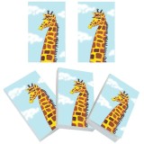 Set 5 Carnete de Buzunar Girafa 5x8 cm, 100 Foi Velina, Brosate, Coperta Lucioasa, Soapta Stelelor