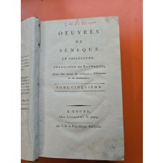 Oeuvres de S&eacute;n&egrave;que le Philosophe - S&eacute;n&egrave;que- vol. V