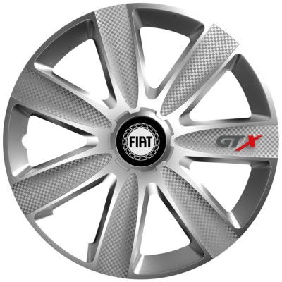 Set 4 Capace Roti GTX Gri R15, Pentru Fiat foto