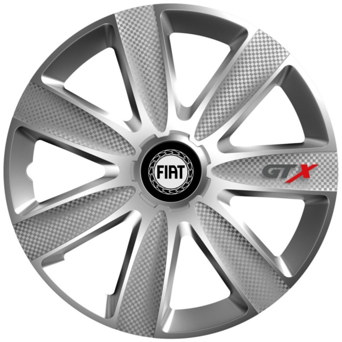 Set 4 Capace Roti GTX Gri R15, Pentru Fiat