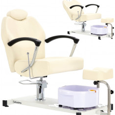 Marla scaun de pedichiură înclinabil cu masaj pentru picioare pentru salon spa alb