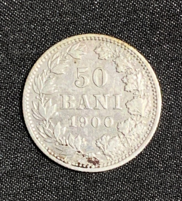 Moneda 50 bani 1900 argint
