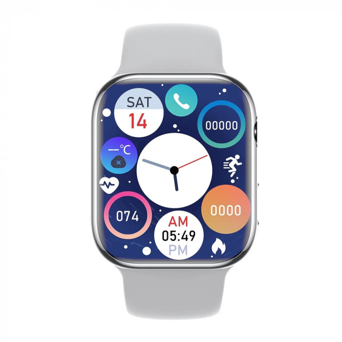 Ceas Smartwatch Pro-alb, sport Bluetooth