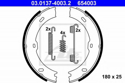 Set saboti frana, frana de mana VW CRAFTER 30-50 platou / sasiu (2F) (2006 - 2016) ATE 03.0137-4003.2 foto