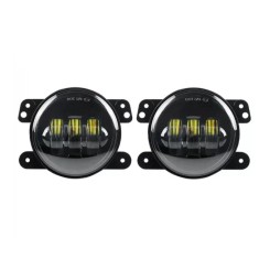 Set 2 proiectoare ceata LED Dacia, Renault, Nissan, lumina alba, diamentru 3.5 98mm, 30W, 12V, carcasa aluminiu, mufa H11, BZRSH