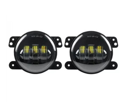 Set 2 proiectoare ceata LED Dacia, Renault, Nissan, lumina alba, diamentru 3.5 98mm, 30W, 12V, carcasa aluminiu, mufa H11, BZRSH foto