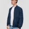 Jacheta barbati tip aviator cu buzunare oblice bleumarin, XL