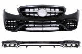 Pachet Exterior compatibil cu Mercedes E-Class W213 (2016-2019) E63 Design cu Difuzor si Ornamente Tobe Crom CBMBW213AMGE63BF