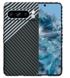 Husa Plastic Google Pixel 7 Pro Techsuit Carbon Alb &amp; Negru