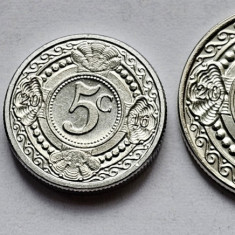 Set 3 monede, 1, 5, 25 cents 2016 Antilele Olandeze , unc
