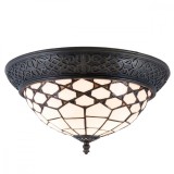 Plafoniera din polirasina si sticla Tiffany &Oslash; 38 cm x 19 h