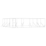 Cumpara ieftin Padoc de exterior pentru caini argintiu 8x8x2 m otel galvanizat