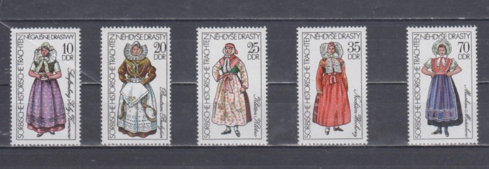 A12 S4 4 - Timbre foarte vechi - Fosta Germanie Democrata - DDR - costume populare