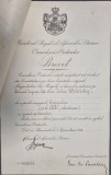 Lot 2 documente Ordinul Leul Alb in grad de cavaler cehoslovac, brevet autorizare, Rom&acirc;nia 1938-1939