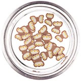Cumpara ieftin Fimo Nail Art - fluturași tăiați maro-albi, INGINAILS