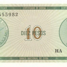 CUBA █ bancnota █ 10 Pesos █ 1985 █ P-FX8 █ Serie B █ UNC █ necirculata