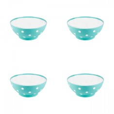 Set boluri, 4 piese, 350 ml, Plastic, Verde