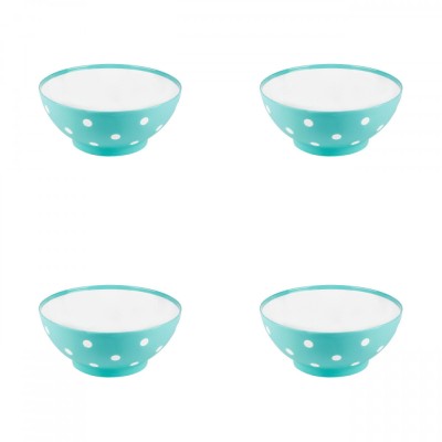 Set boluri, 4 piese, 350 ml, Plastic, Verde foto