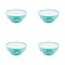 Set boluri, 4 piese, 350 ml, Plastic, Verde