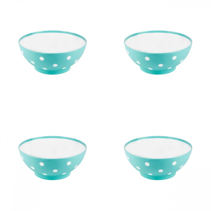 Set boluri, 4 piese, 350 ml, Plastic, Verde