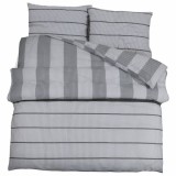 Cumpara ieftin Set cu husa de pilota, gri, 140x200 cm, bumbac