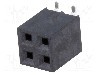 Conector 4 pini, seria {{Serie conector}}, pas pini 2.54mm, NINIGI - ZL264-4DG