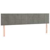 Cumpara ieftin Tablii de pat, gri deschis, 160x5x78/88 cm, catifea
