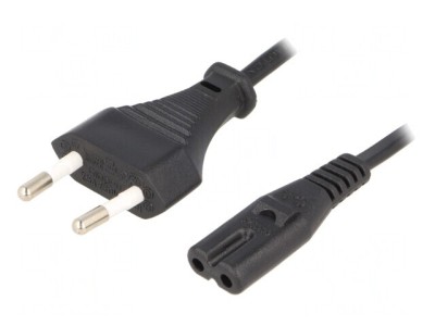 Cablu Alimentare 1,2m IEC C7 2x0,5mm Negru foto