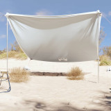 VidaXL Baldachin de plajă cu ancore de nisip, gri, 304x300 cm
