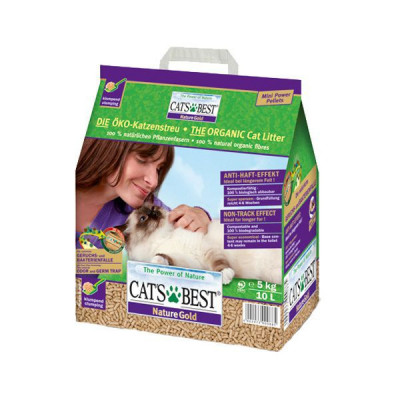 Cats Best Nature Gold 10 L - Nisip litieră pentru pisici, absorbant foto