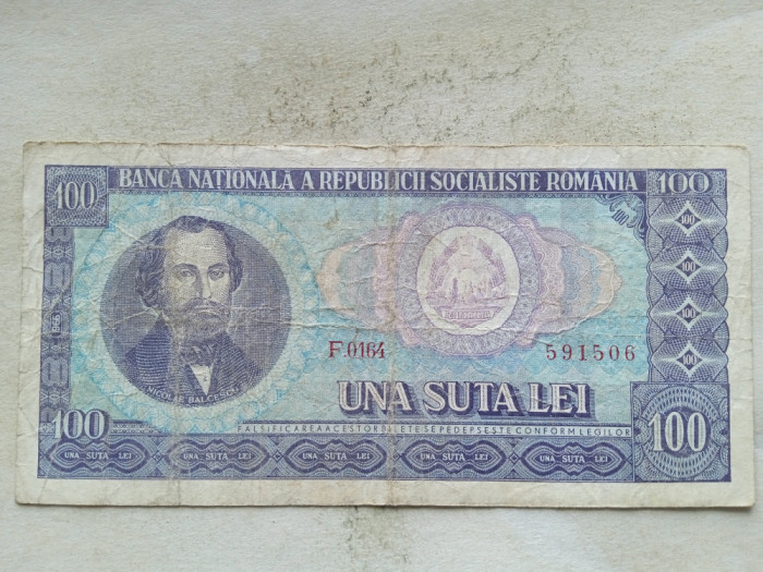 ROMANIA-100 LEI 1966