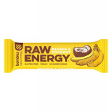 Baton Proteic Raw Energy Cu Banane Si Nuca De Cocos, 50G Bombus