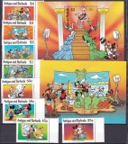 Antigua si Barbuda 1990 Disney Craciun MI 1393-1400 + 2 bl.182,183 MNH, Nestampilat