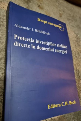 Alexander J. Belohlavek - Protectia Investitiilor Straine directe in domeniul energiei foto