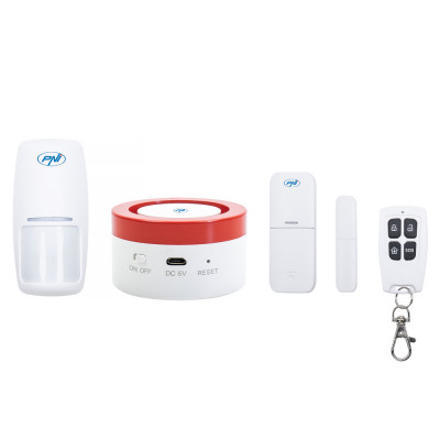 Sistem de alarma wireless PNI Safe House PG600LR, sistem inteligent de securitate pentru casa, conectare wireless, alarma antiefractie, alarma fara fi foto