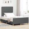 VidaXL Cadru de pat cu headboard Gri &icirc;nchis 120 x 200 cm țesătură 3344642