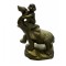 Maimuta calare pe elefant din rasina 9 cm ,Model T30