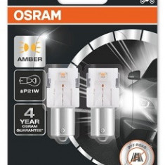 Set 2 Buc Led Osram P21W 12V 1,3W BA15S 6000K Alb LEDriving SL 7506DYP-02B