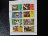 Bloc serie timbre pictura nud stampilat Oman timbre arta timbre picturi nunduri