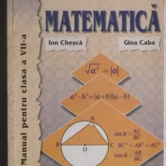 Ion Chesca, Gina Caba - Matematica, manual pentru clasa a VII-a (clasa 7)