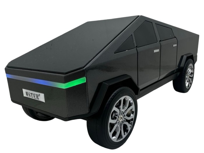 Boxa Bluetooth Tesla Cybertruck WS-580 cu lumini LED ecran touch si design futurist