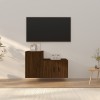VidaXL Set dulapuri TV, 2 piese, stejar maro, lemn prelucrat